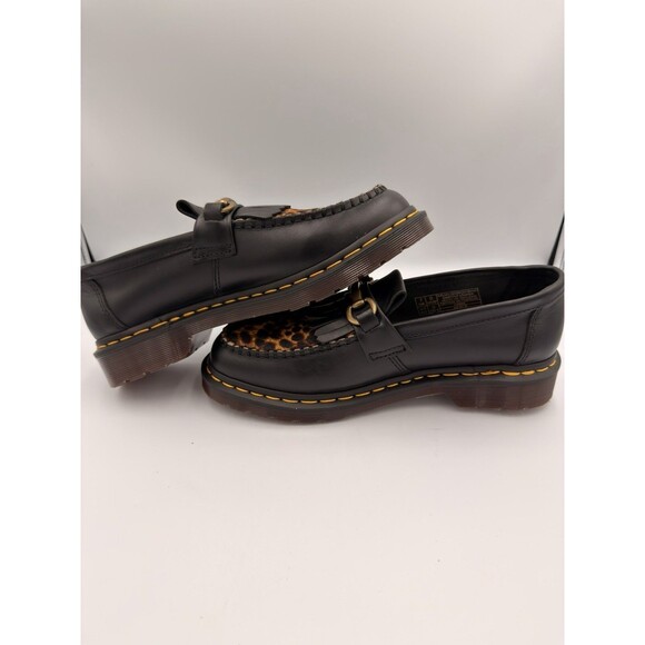 Dr Martens Adrian Snaffle Hair On Loafers Leopard Black Men\'s 8 Women\'s 9 main image 6